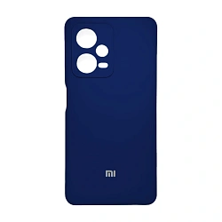 Клип-кейс (накладка) Silicone cover закрытый для Xiaomi Redmi Note 12 Pro 5G силикон, тёмно-синий