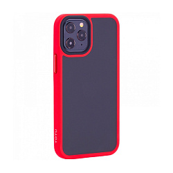 Клип-кейс (накладка) TOTU Gingle для Apple iPhone 12 / 12 Pro пластик, красный матовый