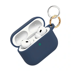 Кобура VLP Charm Case для Apple AirPods Pro 3 силикон, тёмно-синий