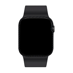 Чехол-бампер Pitaka AirCase для Apple Watch Series 7 / 8 / 9 41mm кевлар (арамид), чёрно-серый (полоска)
