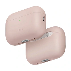 Кобура UNIQ Lino для Apple AirPods Pro 3 поликарбонат, силикон, пудровый