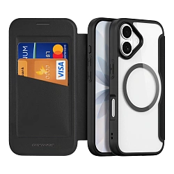 Чехол-книжка Dux Ducis Skin X Pro для Apple iPhone 17 полиуретан, термополиуретан, чёрный