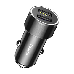 Автомобильное зарядное устройство + кабель Lightning Baseus Small Screw TZXLD-01 18 Вт, чёрный