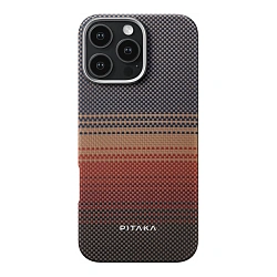 Клип-кейс (накладка) Pitaka Military-Grade Protective Case для Apple iPhone 16 Pro Max кевлар (арамид), "закат"