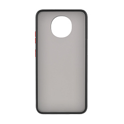 Клип-кейс (накладка) Shell для Xiaomi Redmi Note 9T пластик, затемнённый с чёрной рамкой