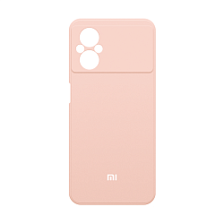 Клип-кейс (накладка) Silicone cover закрытый для Xiaomi Poco M5 силикон, пудровый