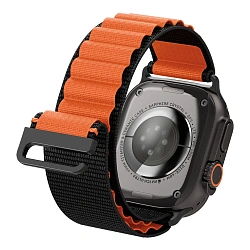 Ремешок Spigen WBF1 для Apple Watch 44 / 45 / 46 / 49mm нейлон чёрный, оранжевый