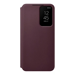 Чехол-книжка Samsung Smart Clear View Cover для Samsung Galaxy S22 полиуретан, поликарбонат, бургунди