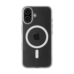 Клип-кейс (накладка) uBear Real Mag Case для Apple iPhone 16 полиуретан, поликарбонат, прозрачный