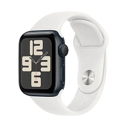 Умные часы Apple Watch SE (2023) 40mm GPS Midnight Aluminium Case White Sport Band