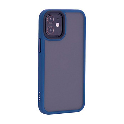 Клип-кейс (накладка) TOTU Gingle для Apple iPhone 12 Mini пластик, синий матовый