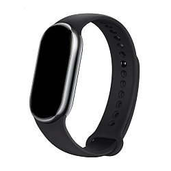Спортивный ремешок для Xiaomi Smart Band 8 / 9 / 10 силикон чёрный