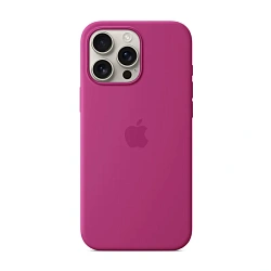 Клип-кейс (накладка) Silicone Case MagSafe для Apple iPhone 16 Pro Max силикон, фуксия