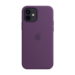 Клип-кейс (накладка) Silicone Case для Apple iPhone 12 / 12 Pro силикон, тёмно-фиолетовый