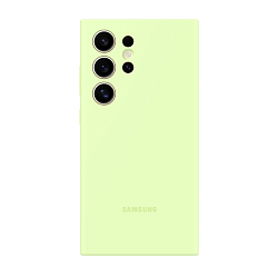 Клип-кейс (накладка) Samsung Silicone Case для Samsung Galaxy S24 Ultra силикон, поликарбонат, лаймовый