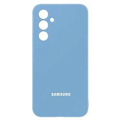 Клип-кейс (накладка) Silicone cover закрытый для Samsung Galaxy A55 силикон, голубой