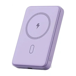 Внешний аккумулятор с беспроводной зарядкой WIWU Magnetic Power Bank 10000 мАч 20 Вт лавандовый