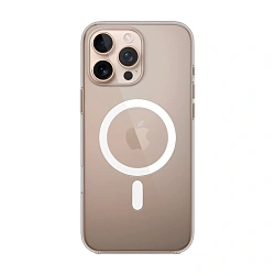 Клип-кейс (накладка) Clear Case MagSafe для Apple iPhone 16 Pro Max поликарбонат, затемнённый