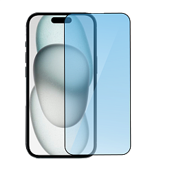 Защитное стекло Mocoll Dust Filter 2.5D для Apple iPhone 15 / 16, черная рамка