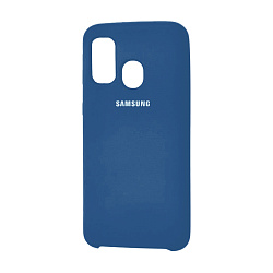Клип-кейс (накладка) Silicone cover для Samsung Galaxy A21s силикон, тёмно-синий