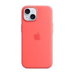 Клип-кейс (накладка) Apple Silicone Case MagSafe для Apple iPhone 15 силикон, Guava
