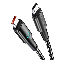 Дата-кабель Deppa Moon Cable Type-C to Type-C 1.5 м, чёрный