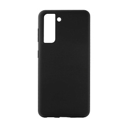 Клип-кейс (накладка) Silicone cover (без лого) для Samsung Galaxy S21 силикон, чёрный