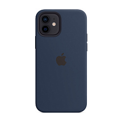 Клип-кейс (накладка) Silicone Case для Apple iPhone 12 / 12 Pro силикон, тёмно-синий