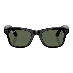 Умные очки Ray-Ban Wayfarer Gen 2 Shiny Black, G15 Green Solid Color, (50-22-150mm)