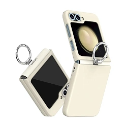 Клип-кейс (накладка) Araree Aero Flex R для Samsung Galaxy Z Flip 6 / 7 FE полиуретан, поликарбонат, металл , кремовый