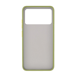 Клип-кейс (накладка) Shell для Xiaomi Poco M3  пластик, затемнённый с зелёной рамкой