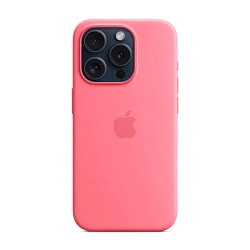 Клип-кейс (накладка) Silicone Case MagSafe для Apple iPhone 15 Pro силикон, розовый