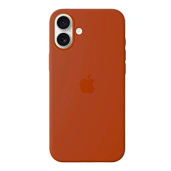 Клип-кейс (накладка) Silicone Case MagSafe для Apple iPhone 17 силикон, терракотовый