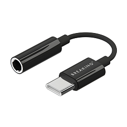 Адаптер-переходник Breaking (Type-C to 3.5mm mini jack) 7 см, чёрный