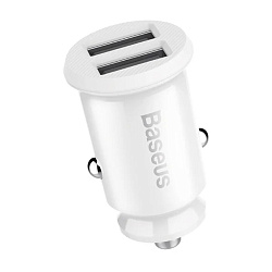 Автомобильное зарядное устройство Baseus Grain A+A 15 Вт белый