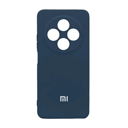 Клип-кейс (накладка) Silicone cover закрытый для Xiaomi Redmi 14C / Poco C75 силикон, тёмно-синий