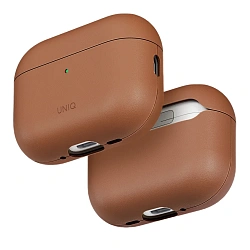 Кобура UNIQ Lyden Vex для Apple AirPods Pro 3 искусственная кожа, карамельный