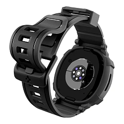Чехол-бампер с ремешком Spigen Rugged Armor Pro для Samsung Galaxy Watch 8 40mm полиуретан чёрный