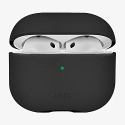 Кобура UNIQ Lyden DS для Apple AirPods 4 искусственная кожа, чёрный