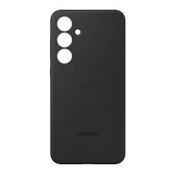 Клип-кейс (накладка) Samsung Silicone Case для Samsung Galaxy S24 FE силикон, поликарбонат, чёрный