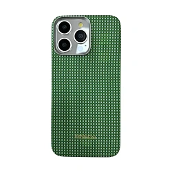 Клип-кейс (накладка) Pitaka Slim and Light MagEZ Case 5 для Apple iPhone 15 Pro Max кевлар (арамид), зелёный