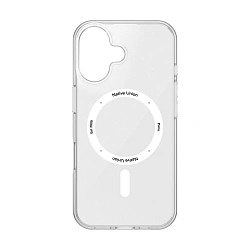 Клип-кейс (накладка) Native Union (Re) Clear Case для Apple iPhone 16 полиуретан, поликарбонат, прозрачный