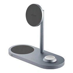 Беспроводное зарядное устройство uBear Stage Ultra 3 in 1 25 Вт серый