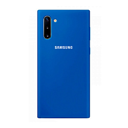 Клип-кейс (накладка) Silicone cover закрытый для Samsung Galaxy Note 10 силикон, ярко-синий