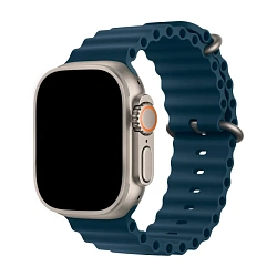 Ремешок Apple Ocean Band для Apple Watch 44 / 45 / 46 / 49mm фторэластомер Blue