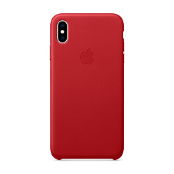 Клип-кейс (накладка) Apple Leather Case для Apple iPhone Xs Max кожа, Red