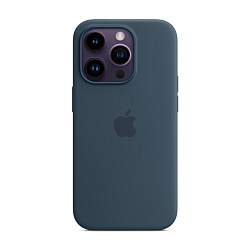 Клип-кейс (накладка) Silicone Case MagSafe для Apple iPhone 14 Pro силикон, тёмно-синий