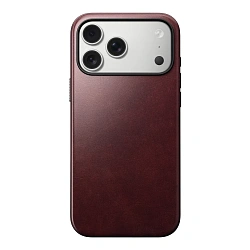 Клип-кейс (накладка) Nomad Modern Leather Case для Apple iPhone 17 Pro Max кожа, бургунди
