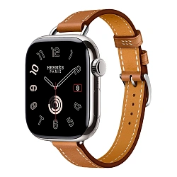 Умные часы Apple Watch Hermes Series 11 42mm GPS + Cellular Silver Titanium Case Gold Single Tour Attelage Strap