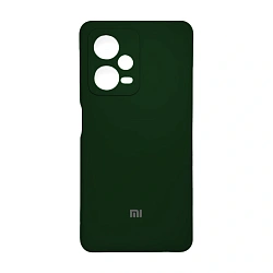 Клип-кейс (накладка) Silicone cover закрытый для Xiaomi Redmi Note 12 Pro 5G силикон, тёмно-зелёный